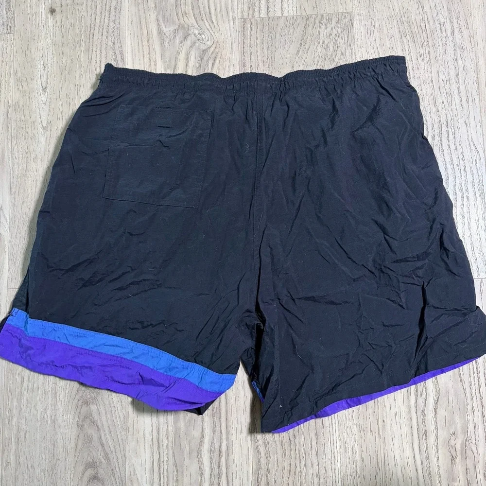 Vintage OP Ocean Pacific Color Block Nylon Swim Shorts‎ M  USA 80s 90s Athletic